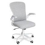 Fullwatt Office Chair, Flip-up Armrest Ergonomic Desk Chair Computer Task Chair Mesh with Armrests lumbar support Mid-Back for Home Office Conference Study Room, Grey