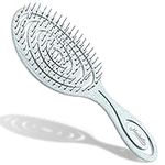 Ninabella Organic Detangling Hair Brush for Women, Men & Kids - Does not Pull on Hair - Hair Straightening Brushes for Straight, Curly & Wet Hair - Unique Spiral Hairbrush