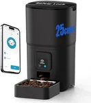 Smart Automatic Cat Feeders, WiFi Pet Feeder with APP Control for Remote Feeding, Detachable for Easy Clean, Automatic Cat Food Dispenser with Alexa,1-30 Meals Per Day for Dog (6L/25Cup) Black