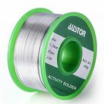 AUSTOR 1.2mm Lead Free Solder Wire with Rosin Core, Sn 99% Ag 0.3% Cu 0.7%, 100g