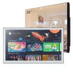 Soulaca 28 inches Smart Mirror TV for Bathroom, 4K UHD, IPX6 Waterproof, Android OS, DVB-T/S/C Television for Bathroom, Voice Control with Wi-Fi & Bluetooth, 2026 The Latest Model