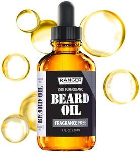 Fragrance Free Beard Oil & Leave In Conditioner, 100% Pure Natural for Groomed Beards, Mustaches.