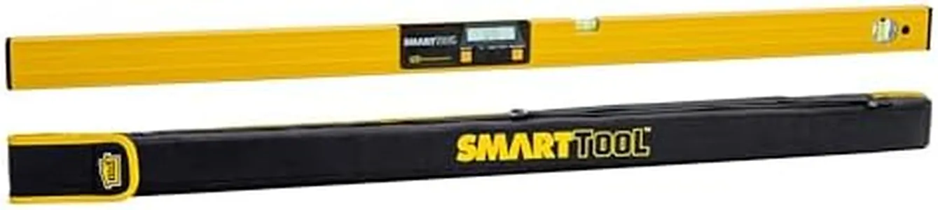 M-D Building Products 92325 SMARTTOOL® 48 Inch Digital Level: Precision Measurement w/LCD Screen, Audible Alerts, Water Resistance, High Visibility, & Heavy-Duty Aluminum Frame - Includes Carry Case