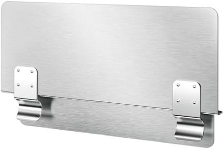 Zipcase 17" W x 9" H Splash Guard for Commercial Fryer - Compact 304 Stainless Steel Side Shield with Clip-On Design for Tight Spaces, 1-Pack