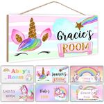 Personalized Unicorn Bedroom Decor for Girls, Custom Name Unicorn Room Decor, Unicorn Room Decor for Girls Bedroom, Hanging Unicorn Wall Decor Sign, Wooden Room Decor for Teen Girls