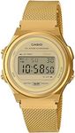 Casio Unisex 39.00mm Quartz Watch with Gold Digital dial and Gold Metal Bracelet Strap A171WEMG-9AEF