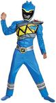 Disguise Blue Ranger Dino Charge Classic Muscle Costume, Small (4-6)