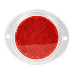 Grand General 80816 Red 3" Round Reflector with Aluminum Base for Trucks, Towing, Trailers, RVs and Buses, 1 Pack