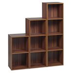 URBNLIVING Set of 3 Urbn Living Wooden Bookcases (Teak)