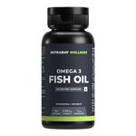 Nutrabay Wellness Omega 3 Fish Oil - 60 Capsules,180 mg EPA & 120 mg DHA for Healthy Brain, Heart, Eyes & Joints - 1000mg