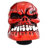 Temzzer Shift Knob Skull Weighted Gear Shifter Resin Transmission Stick knob for Most Manual Automotive Vehicles (Red)