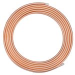 BELLA BAYS Copper Tubing 1/2" OD x 0.444" ID x 50 Ft, 99.9% C12200 ASTM B280 Refrigeration ACR Tubing Seamless Soft Coil Round T2 Pure Copper Tube for HVAC System, Refrigerators, Industry, DIY