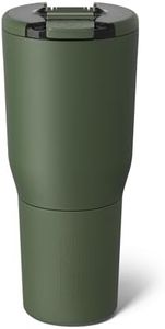 BrüMate Nav 35oz 100% Leak Proof Insulated Travel Tumbler with Magnetic BevLock™ Lid - Double Wall Cup-Holder Friendly Stainless Steel Mug (OD Green)
