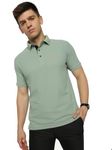 STELLERS Men's Golf Premium Polo T-Shirt Wrinkle Free Quick Dry Soft and Feather Touch Feel Regular Fit Misty Green XX-Large