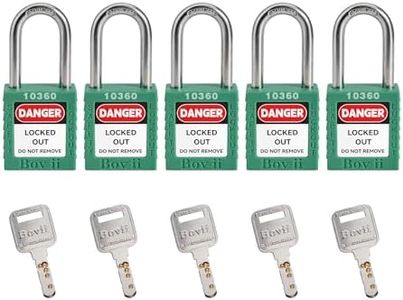 Boviisky 5 Green, Keyed Alike, 1 Keys Per Lock, OSHA Compliant Lockout Tagout Locks