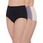 Wacoal Women's Cotton Full Brief - High Waist Full Coverage Solid Pack of 3 Panties