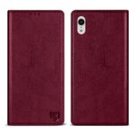 ZZXX for iPhone XR Wallet Case with [RFID Blocking] Card Slot Stand Strong Magnetic Leather Flip Fold Protective Phone Case for iPhone XR Case Wallet(Wine Red-6.1 inch)