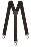 Olata Heavy Duty Y-Shape Braces/Suspenders with Carabiner Clips - 4cm. Black