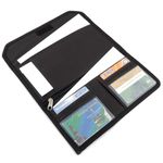 Asraw Car Documents Holder Organizer | Vehicle Documents Paper Storage Wallet for Driving Licence, RC Book, PUC, Insurance for Cars, Two Wheeler, Auto and Truck (Black)