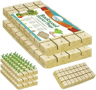Legigo 1.2 Inch Rockwool Cubes Seed Starter Plugs for Hydroponics, RockWool Planting Grow Cubes for Hydroponic Tower Garden Soilless Cultivation Plants Germination Cutting Clone (6 Sheet, 216 Plugs)