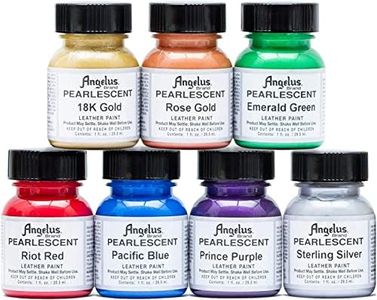 Angelus Pearlescent Sparkle Acrylic Leather Paint 1oz Set if 7 - For customizing Sneakers, Boots, Jackets, Bags, Wallets, Art