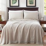 TOSMO Pure Linen Sheets Set, 100% F