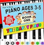 THE HAPPY PIANO PRESCHOOLERS Book & Stickers KIT for KIDS Toddlers AGES 3-5. Music song book, color coded piano stickers, BABY SHARK lesson video - PLZ READ info below. THOUSANDS taught since 2006!