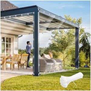 10 x 16 ft Clear Waterproof Tarp, PVC 11.8 Mil Tarpaulin with Grommets and Cable Tie, Duty Heavy Tear Resistant Cover for Camping, Plants Greenhouse, Cars, Patio and Pavilion