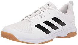 adidas Women's Ligra 7 Track and Field Shoe, White/Black/White, 10.5