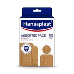 Hansaplast Antiseptic Plasters in Various Shapes & Sizes | Pack of 50 Units | First Aid kit | Breathable fabric | Home Essential Kit | Antiseptic Wound Pad