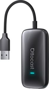 OTTOCAST Play2Video Ultra – Wireless CarPlay & Android Auto Adapter with YouTube, Netflix, Spotify, IPTV | 5GHz WiFi, Auto Connect, No Delay | Compatible with OEM Wired CarPlay