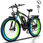JESRIDER 26"x4" Electric Mountain Bike for Adults, Fat Tire E Bike with 48V 20AH Battery, 21-Speed Front Suspension Ebikes, Dual Hydraulic Disc Brakes Electric Bicycle for Commute & Off Road