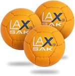 Lax Sak Soft Practice Lacrosse Balls - Same Weight & Size as a Regulation Lacrosse Balls, Great for Indoor & Outdoor Practices, Less Bounce & Minimal Rebounds - Orange, 3 Pack