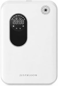 JUSTBLOOM Wall-Mounted Waterless Scent Diffuser, Smart Aroma Diffuser with LED Display, Touch Control, Timer Settings, Quiet Operation for Home, Office & Commercial Spaces, White
