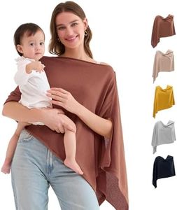 Momcozy Nursing Cover for Breastfeeding, Breathable Soft Privacy Poncho, Multi-Use Nursing Shawl, Portable Breast Feeding Covers for Women, Includes Laundry Bag