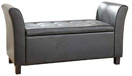 GFW Window Seat, Black, H-56cm x W-107cm x D-41cm