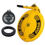 Disklok Gold Security Edition Combo Pack Car Steering Wheel Cover Anti-Angle Grinder Anti-Theft Lock Police Approved Inc. Bag & Cover (Yellow, Small 35cm - 39cm)