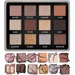 Nude Smokey Neutral Eyeshadow Palette - 12 Highly Pigmented Cool Toned Shimmer Matte Colors For Professional Everyday Looks - Travel Size Eye Shadow Makeup Palette With Mirror