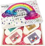 Rainbow Bath Bombs for Kids- Natural and Organic Bubble Bath Bombs w/Moisturizing Shea Butter and Natural Oils, 4 Large Unicorn Cloud Bath Bombs for Girls and Boys, Christmas Gifts, Stocking Stuffers