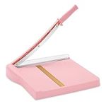 Paper Cutter, Paper Slicer with Safety Guard and Blade Lock, 12" Cut Length Guillotine Paper Cutter with 16 Sheet Capacity, Paper Trimmer for Cardstock Cardboard Vinyl Crafts & Photo(Pink)