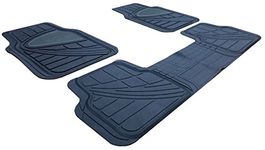 XtremeAuto® Universal Heavy Duty 3 Piece Car Rubber Floor Mats - Non-Slip