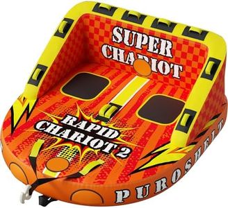 PuroShelt Towable Tubes for Boating Water Tubes - 1-3 Riders Super Sofa, Heavy Duty Boat Tubes & Towables, Drainage, Dual Tow Points (F-1011)