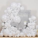 PartyWoo Pearl White Balloons 100 p