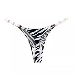 UR HIGHER SELF Women's VS5 G-String Panties, Girls Luxurious Panty, Honeymoon Wear, Beach Wear (Zebra, X-Large)