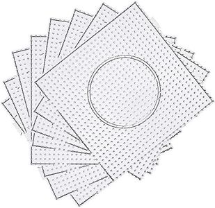 H&W 8PCS 5mm Fuse Beads Boards, Large Clear Pegboards Kits, with Gift 4 Lroning Paper (WA3-Z15)