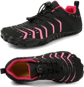 Barefoot Shoes Men Women Minimalist Shoes Zero Drop Workout Cross-Trainer Hiking Water Wide Toe Box Grounded Footwear Weightlifting Walking Black Rose