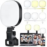 Mini Selfie Light,Phone Light Clip on, 2000mAh Rechargeable & Adjusted 5 Light Modes Ring Light for Phone,Clip-on Ring Light for Conference/Zoom Call/Live Stream/Makeup/Picture