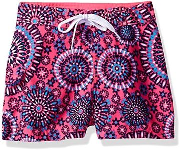 Kanu Surf Girls Sassy Upf50Quick Dry Beach Coverup Boardshort, Melanie Pink, 8-10