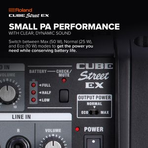 Roland Cube Street EX Portable Guitar Amplifier – Battery Powered