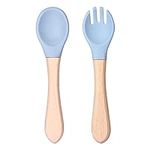 Silicone Baby Fork and Spoon Set, 1
